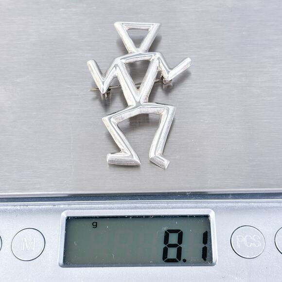 Vintage Native American Navajo Sterling Silver 925 Kachina Pin Brooch - Picture 6 of 7